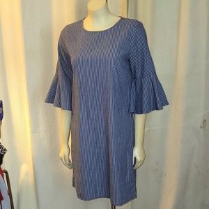 J Crew classic pin striped blue and white dress 👗